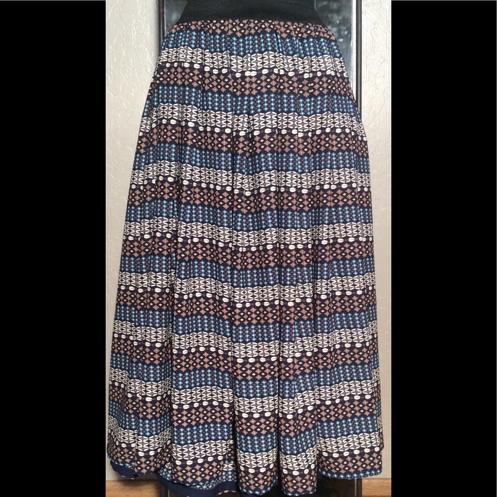 Beautiful brown ,blue and cream skirt